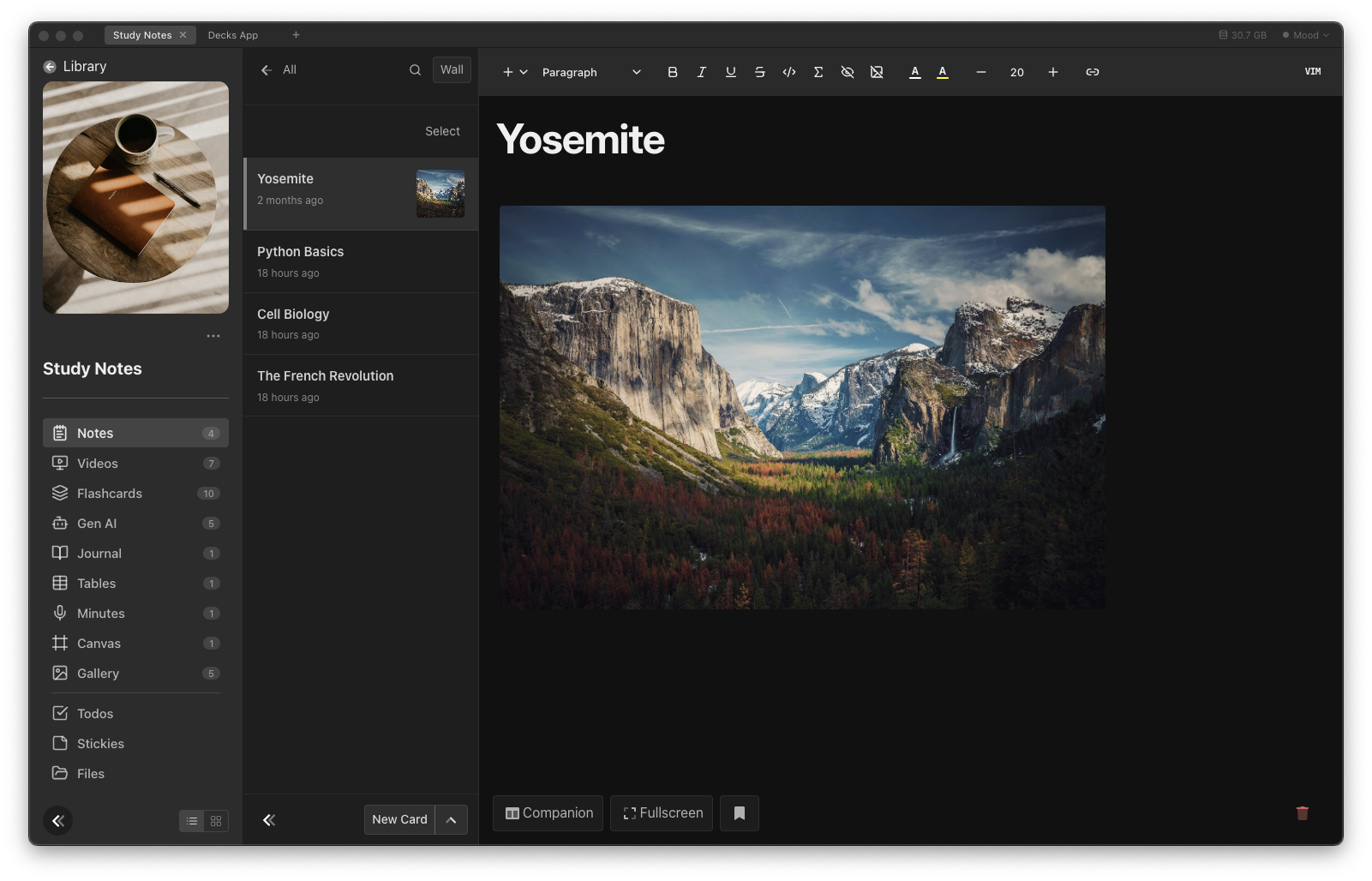 Decks app showing all tools in a single workspace